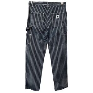 Carhartt WIP Pierce Trade Pants Navy White Striped Pinstripe Relaxed Straight
